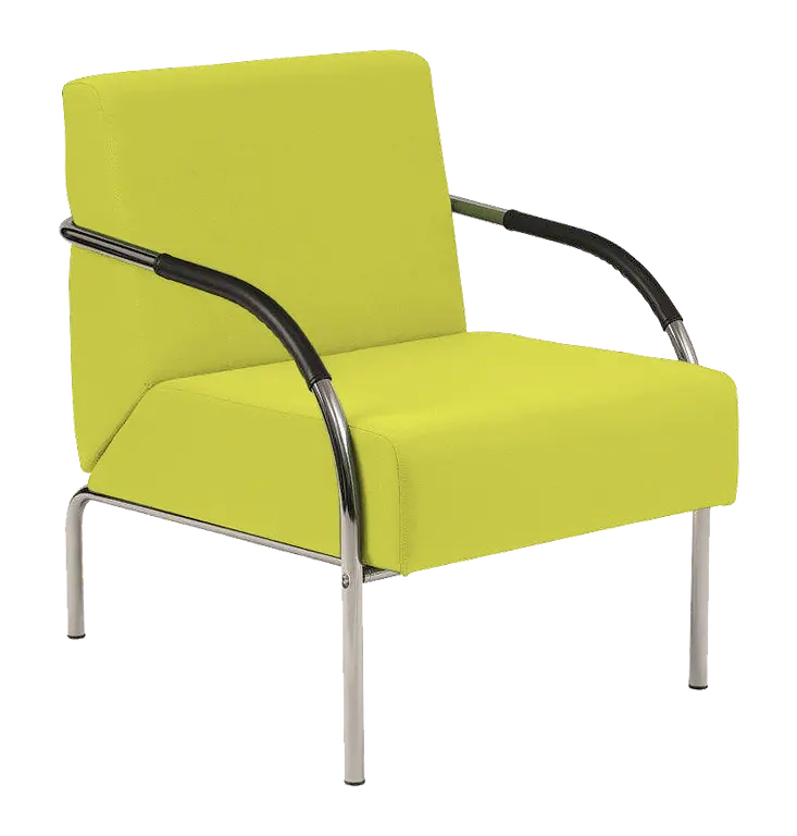 SPA 1 chrom, koženka AN 079 - koženka citrónově zelená